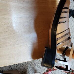 REBECCA MINKOFF Hayden Oyster Leather Fisherman Sandals, 9.5M